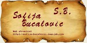 Sofija Bucalović vizit kartica